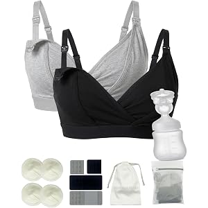 Pumping Bra Hands Free Nursing&Pumping Bra 2pk V-Neck Adjustable Holding Breast Pumps