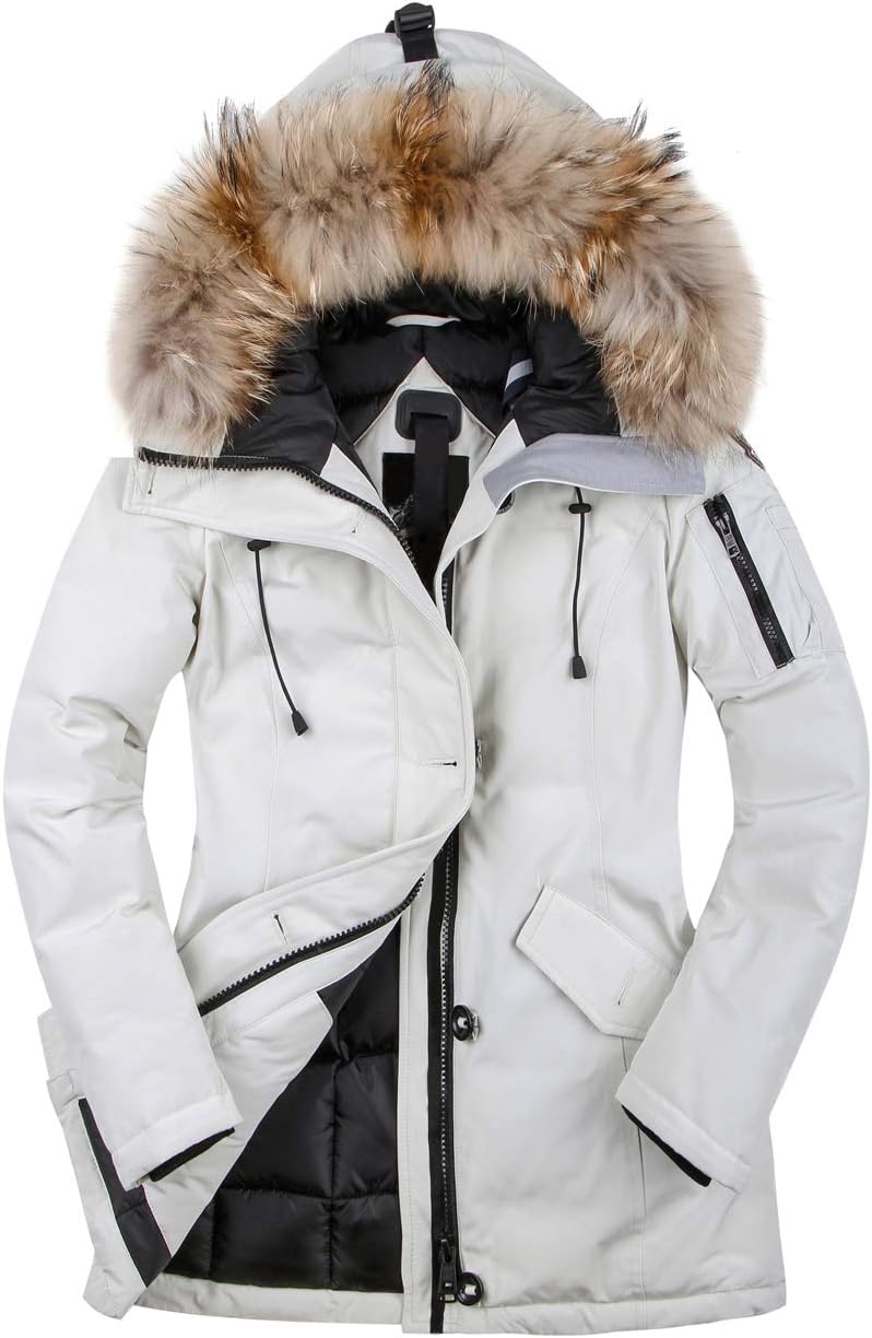 snow jacket with fur hood