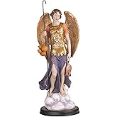 ICE Armor 12" H Archangel Raphael Statue Angel of Healing Holy Figurine Religious Decoration