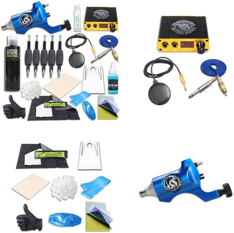 Complete Professional Tattoo Kit Rotary Space Aluminum Tattoo Machine