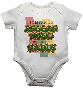 I Listen To Reggae Musik Mit My Daddy Baby Westen Bodys Baby Wachst Personalisierbar Graphic Fur Musik Lover Jungen Madchen Weiss 3 6 Monate Amazon De Baby