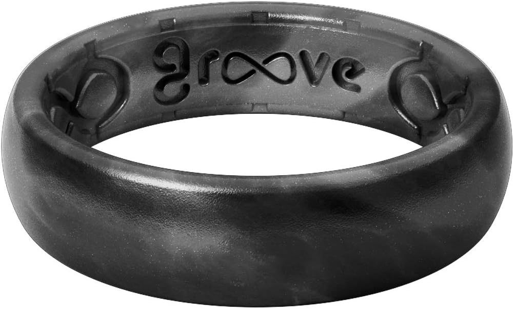 Amazon Com Groove Life Silicone Wedding Ring For Women Breathable Rubber Rings For Women Lifetime Coverage Unique Design Comfort Fit Womens Ring Thin Metallic Sports Outdoors