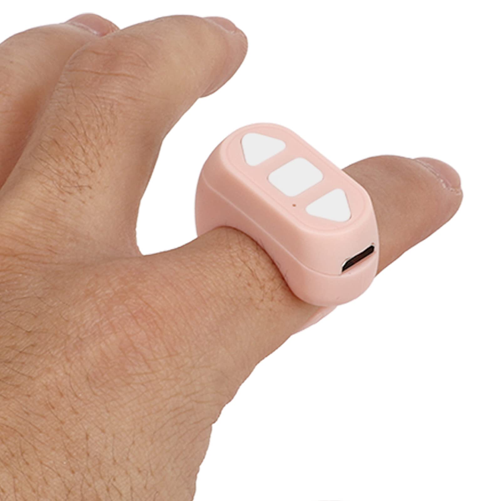 App Page Turner, Tiktok Bluetooth Smart Finger Remote with 3 Buttons Control, Stable Signal, Easier to View Electronic Books, Video, Filming, Give A Like (Pink) — image 1