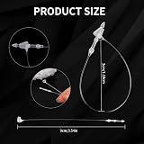 Styquenzer 1000x 3.5" Clear Plastic Snap Lock Pins Security Jewelry Hang view 3