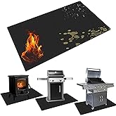 Tansheep Large Double-Sided Fireproof Mat, Under Grill Mat for Outdoor Grill, Indoor Fireplace/Fire Pit Mat, Oil-Proof Waterproof BBQ Protector for Decks and Patios (48x30 Inch)