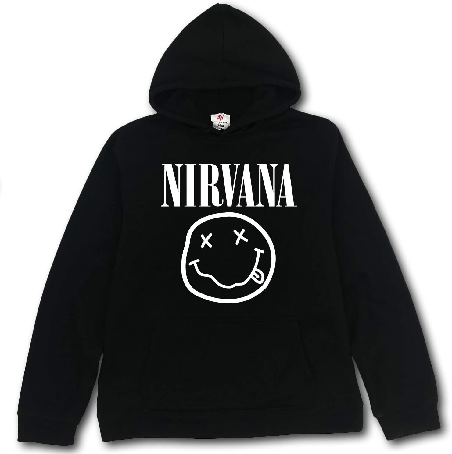 Fancymoreshop Nirvana Smiley Face Logo Sweater Hooded for Mens