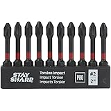 EAB Tool 75300 2" Ph #2 Torsion Impact Bit Clip (10 Pack) Professional Screwdriver Bit - Recyclable,