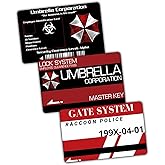 Miami Graphic Solutions Survival Horror Key Card Pack &ndash; Set of 3 PVC Access Cards &ndash; Sci-Fi Biohazard Style &ndash; Collectible Cosplay Accessories