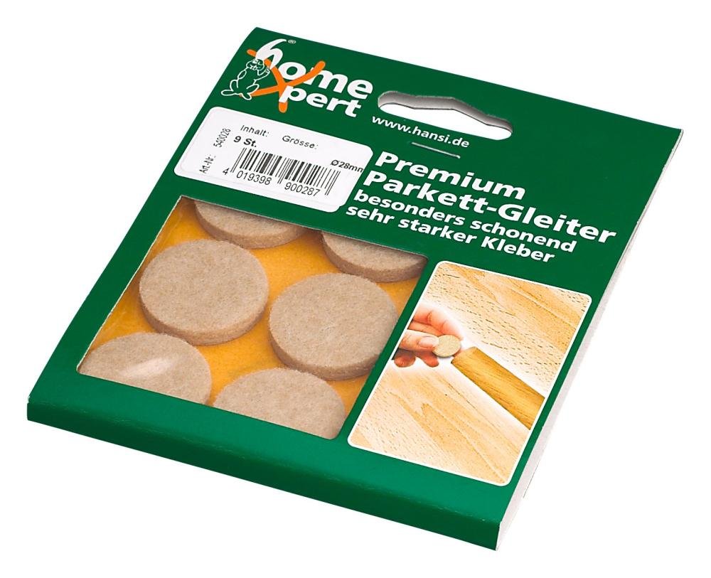 Premium Home Xpert Parquet Gliders in Various Sizes Light Brown Made in Germany