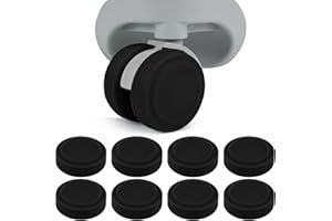 AKURIEEY Luggage Wheel Covers, 8 Pcs Suitcase Wheel Covers,Luggage Spinner Wheel All-Inclusive Silicone Protective Covers (Black)