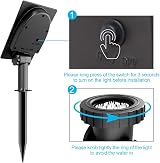 NATPOW Solar Pond Lights 3 Lamps 18 LEDs IP68 Underwater Spotlight view 4