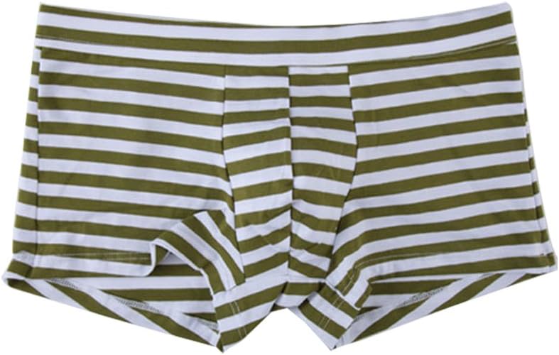 ruiycltd Men Fashion Underwear Shorts Underpants Striped U Convex Boxers Mid Rise Briefs Surprise
