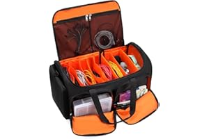 GATYCALLATY Cable Bag Music Dj Band Equipment Case Audio Bag Harness Music Gear with Dividers Inside Musiclites Cable Accessories Management for Men Microphone Bag Gig Bag Large Cable File Organzier Bag High
