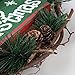 D-FantiX 14 inch Small Merry Christmas Wreaths for Front Door, Small Grapevine Wreath Indoor Winter Holiday Wreaths Front Door Christmas Decoration Clearance (Reindeer Snowman Santa Claus)