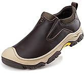 UPIShi Men's Waterproof Slip On Loafers Leather Hiking Outdoor Work Walking Casual Shoes