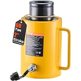 Vevor 60T 2 Inch Hydraulic Cylinder Jack Hollow Single Acting Hydraulic Ram Cylinder 50mm Hydraulic Lifting Cylinders for Riggers Fabricators (60T 2 Inch Hollow): Industrial &amp; Scientific