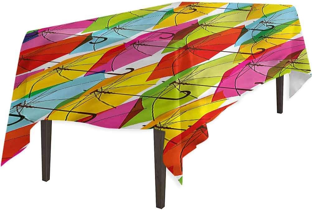 Aishare Store Fabric SpillProof Tablecloth, Modern Vivid