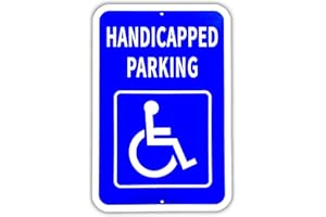 Minton Handicap Parking Sign, Handicap Signs for Parking, Large 12 x 18 Inches .040 Aluminum Ada Parking Sign, UV Protected and Weatherproof