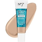 No7 Protect & Perfect Advanced All in One Foundation - Calico - Age Defying Foundation Makeup with SPF 50 - Makeup Base Cream Helps to Reduces Redness & Blurs Visible Pores (30ml)