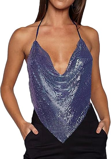 halter neck sequin top