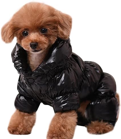 Yijee Hiver Snowsuit Doudoune Manteau Epais Chaud Pour Chien Petit Chien Noir M