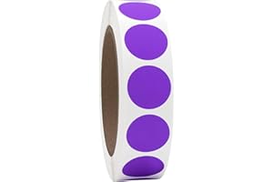 SHYGO® 1“ Purple Circle Dot Stickers Color Coding Labels, 1000PCS 2 Rolls