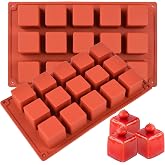 2 Pack Square Silicone Mold | Candy Chocolate Mousse Cake Baking, Dessert Molds, For Soap, Ice Cream, Truffle, Brownie