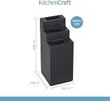 KitchenCraft Kitchen Scissors Set with Block 4 Piece Multi Purpose Shears Black view 3