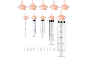 HAOYUSTORE Pet Feeding Silicone Nipples are Suitable for Newborn Kittens, Puppies, Rabbits, and Small Animals (10 Sets)