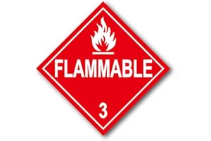 WZCNDIDI Class 3 Flammable Liquids Placard, Flamable DOT Placard, 10.75" x 10.75" Adhesive Vinyl, 25PCS, Safety Tags, Signs,DOT Hazmat Compliant,