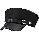 Brcus Mens Womens Newsboy Cap Yacht Captain Sailor Hat Cabbie Baker Boy Peaked Beret