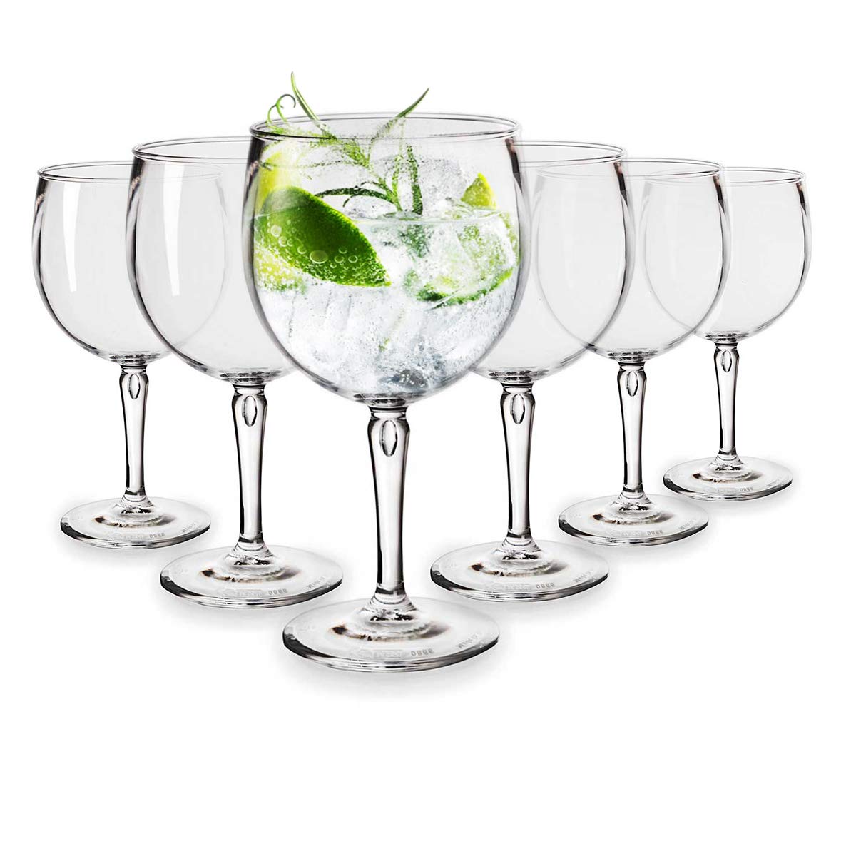 RBDRINKS RB Balloon Gin Cocktail Glasses Premium Plastic Unbreakable Reusable 45cl, Set of 6
