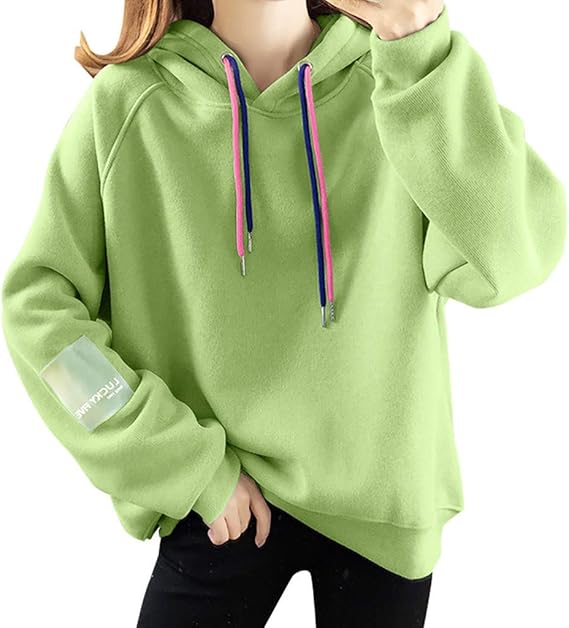 Amazon Cookinty パーカー レディース トレーナー フード付き トップス スウェット プルオーバー シャツ ドローストリング 長袖 無地 ロング おおきいサイズ ゆったり カジュアル 秋 冬 秋冬 シンプル 運動風 韓国 裏起毛 おしゃれ スポーツ 可愛い トレーナー