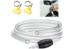 AGONAME Multifunction Liquid Sucker Pump, Manual Fuel Transfer Pump Gasoline Transfer Pump, Portable Fuel Syphon Pump for Gas Gasoline Petrol Diesel Oil Liquid Water Fish Tank (3.2ft)