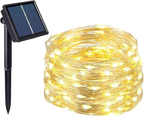 Salcar Solar 10m Led Leuchtdraht Aussen 100er Garten Led Dekorative Aussenbeleuchtung Kupferdraht Led Lichterkette Wasserdicht Solarbetriebene Warmweiss Amazon De Beleuchtung