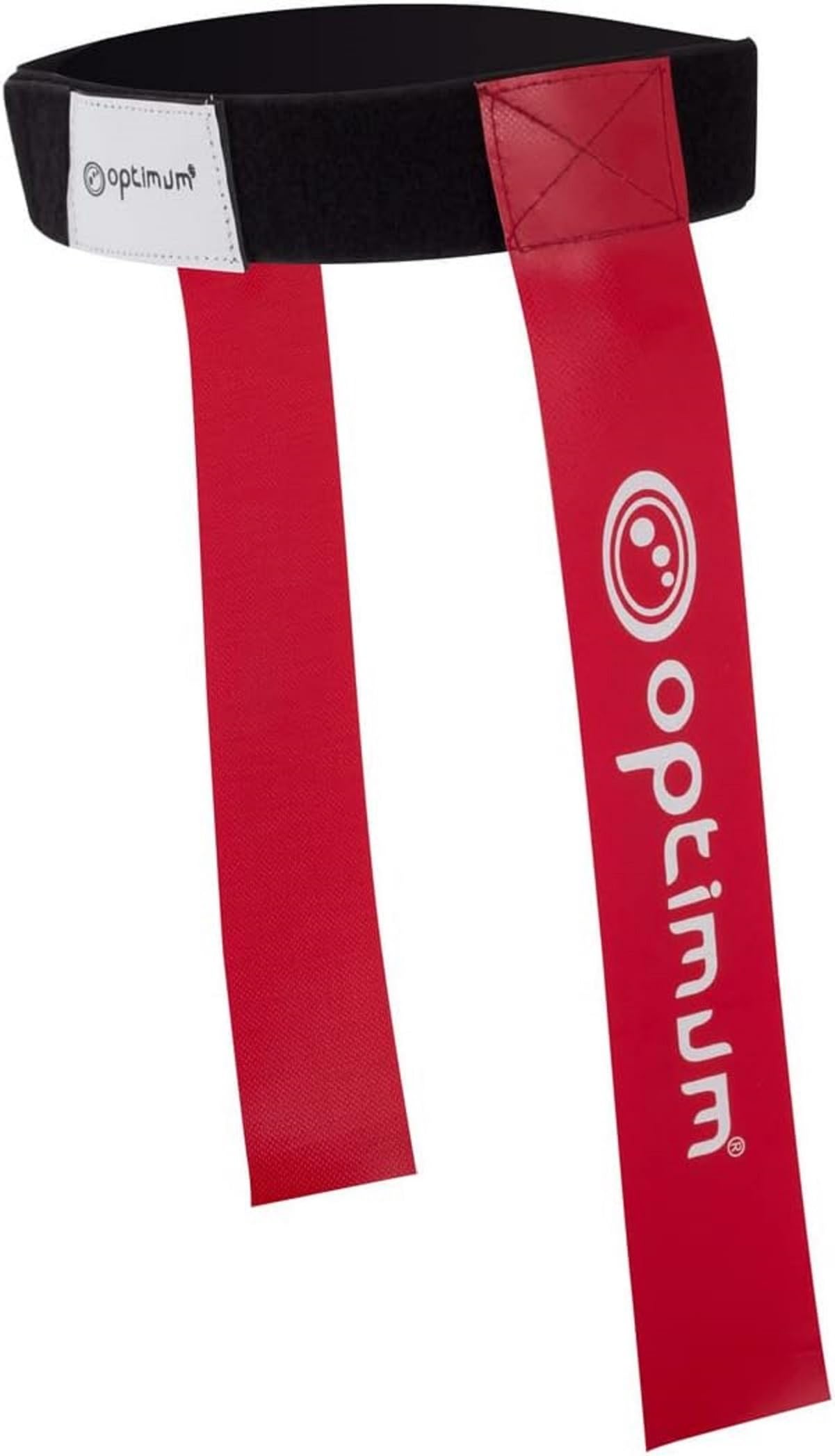 Optimum TBFB Touch Rugby Tackle Tag Belt Flags | Adjustable, Training Aid For Beginner| Pack Of One - Red