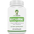 VitaMonk Matcha Capsules with Theanine & Theobromine - Matcha Pills from Japan Similar to Low Dose Caffeine Pills 25mg - Caffeine and L Theanine Pills, Matcha Supplement - Matcha Tea Capsules - 60 ct