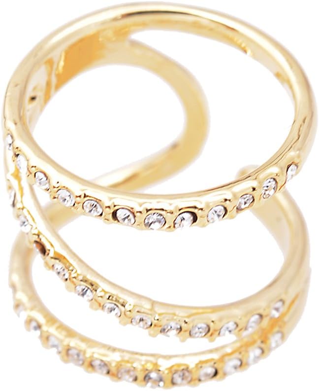 chelseachicNYC Crystal Spiral Wrap Around Statement Ring