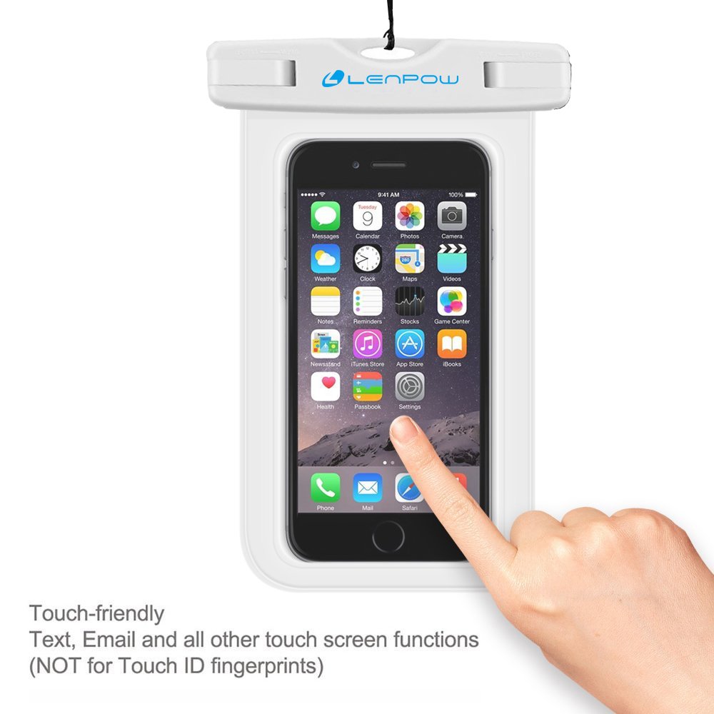 LENPOW Universal Waterproof Case, IPX8 water proof phone Pouch Underwater Cellphone Dry Bag With Neck Strap for iPhone X 8 7 6 6s Plus 5s Samsung Galaxy S9 S8 Edge Note Google Pixel LG HTC Sony MOTO