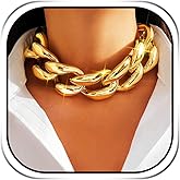 Kesvb Chunky Choker Necklace Cuba Link Hip Hop Necklaces Punk Necklace Chain for Women
