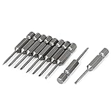 uxcell 10pcs 1/4" Hex Shank 2mm Magnetic Slotted