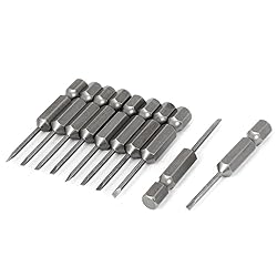 uxcell 10pcs 1/4" Hex Shank 2mm Magnetic Slotted