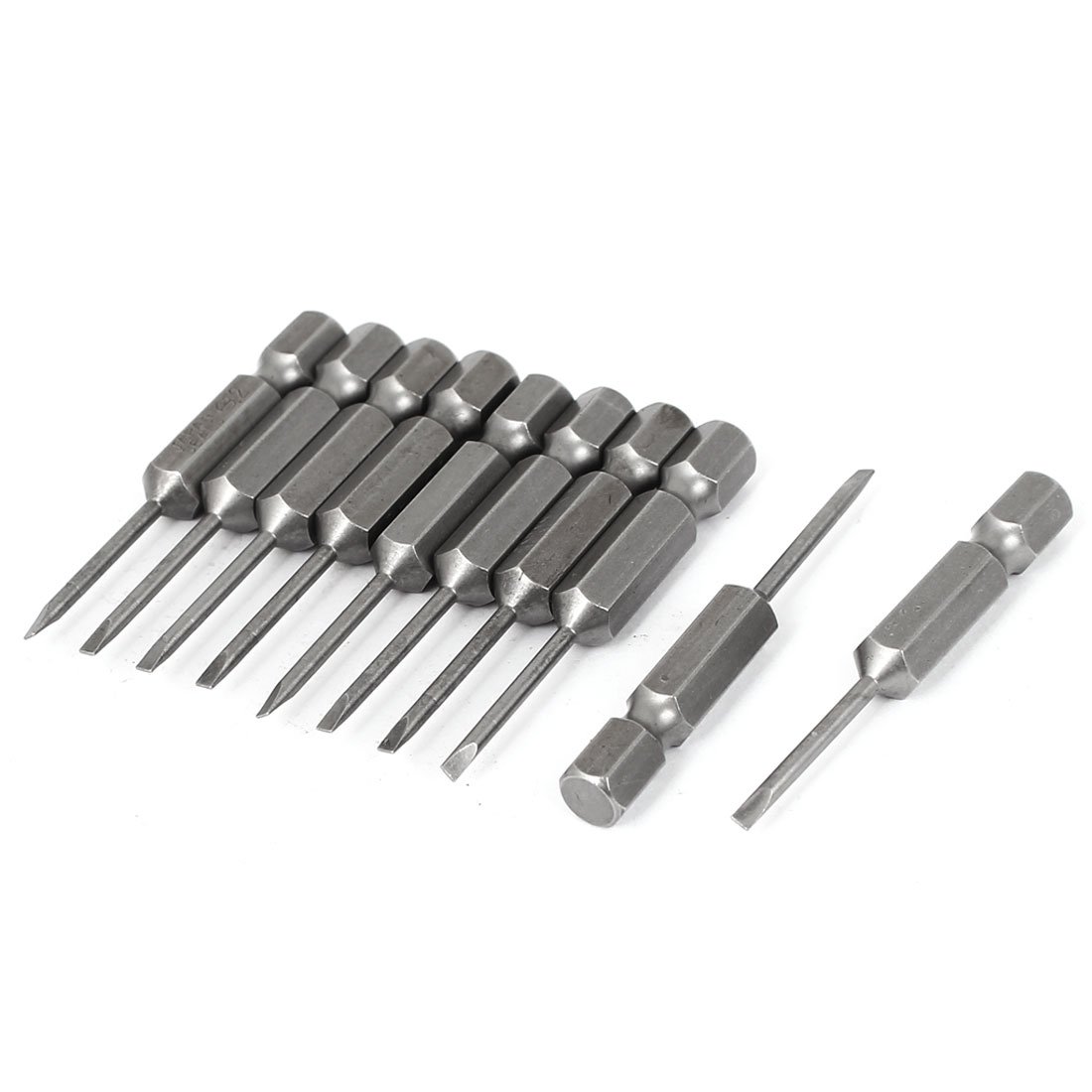uxcell 10pcs 1/4" Hex Shank 2mm Magnetic Slotted