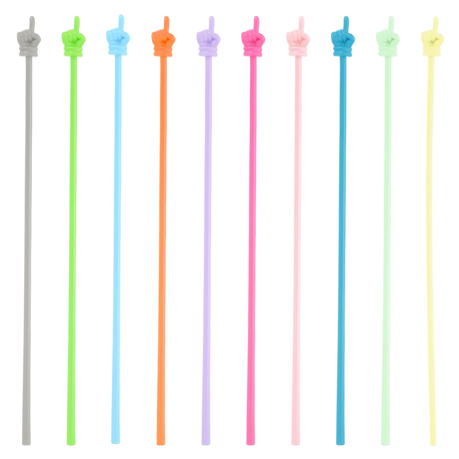 PATIKIL Teachers Pointer Stick, 20 Pcs Classroom WhiteBoard Teacher Hand Finger Mini Pointer for Presentation Speaker Guide Coach, 10 Colors Style 2