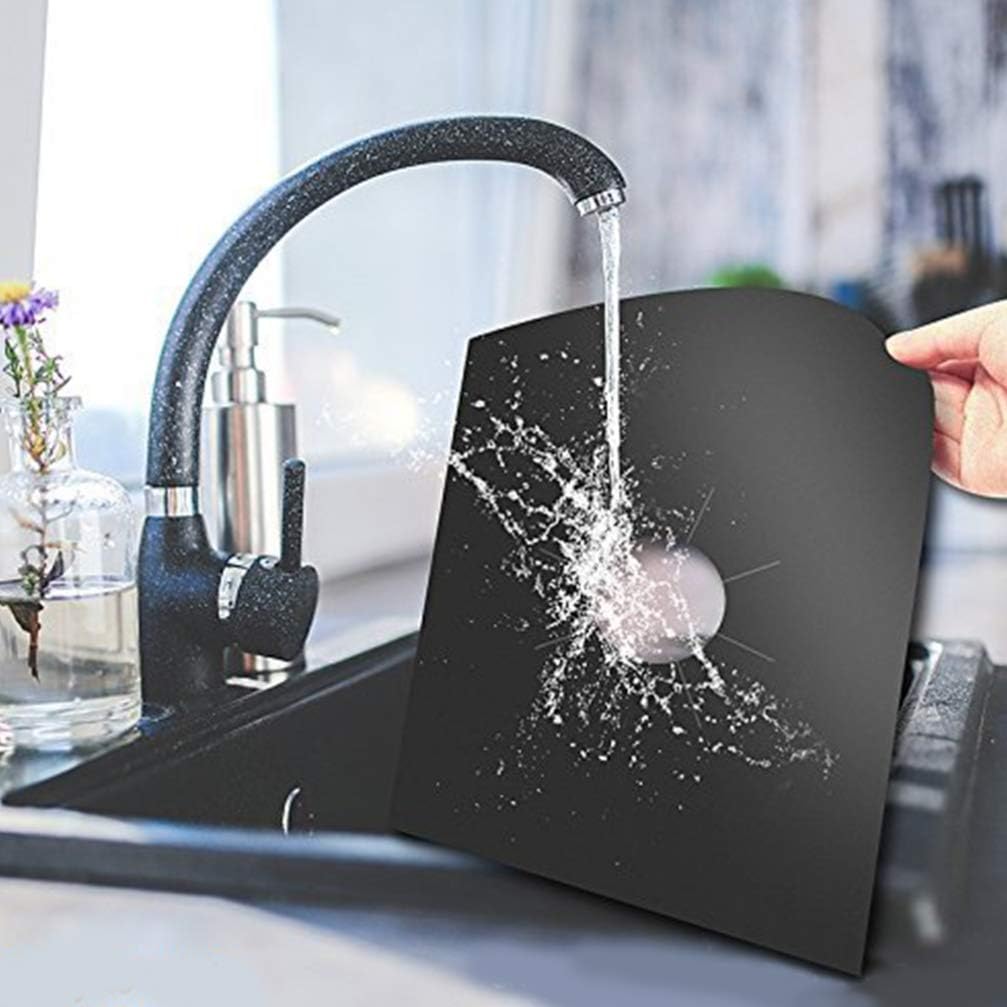 BESPORTBLE 5pcs Practical Stove Burner Covers Gas Range Protector Reusable Hob Stovetop Liners Clean Mat Pad for Kitchen Use - Image 3