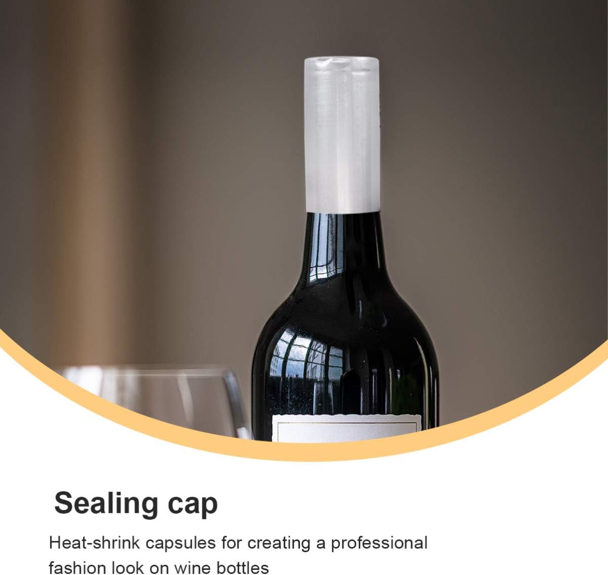 Yardwe 100 Pièces Capsules Thermorétractables Vin Rétrécissable Capsule de Bouteille de Vin