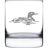Bevvee Loon - Whiskey Rocks Glass - Fun Bird Themed Gifts and Décor For Outdoor Enthusiasts - 10.25 Ounce