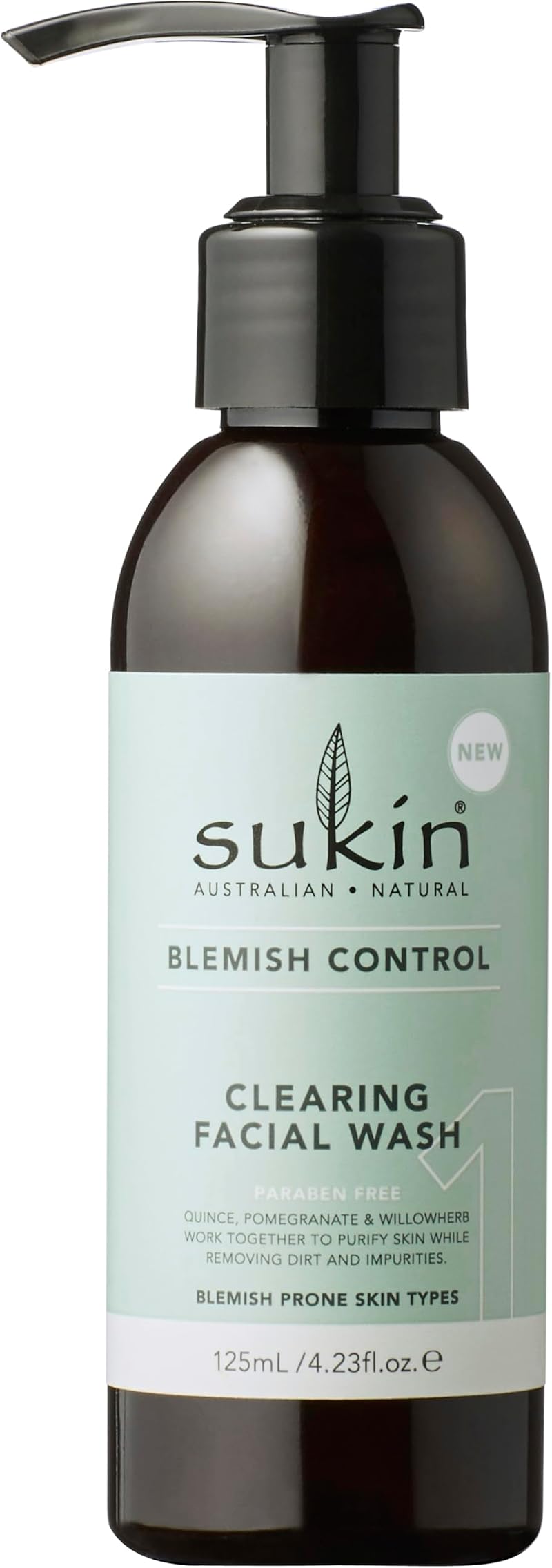 Sukin Blemish Control Clarifying Facial Cleansing Wash 125ml with Salicylic