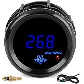 2inch 52mm Oil Temp Temperature Gauge Meter Kit 104-302℉ DC12V | for Boat Marine Car Truck Vehicle Automotive
