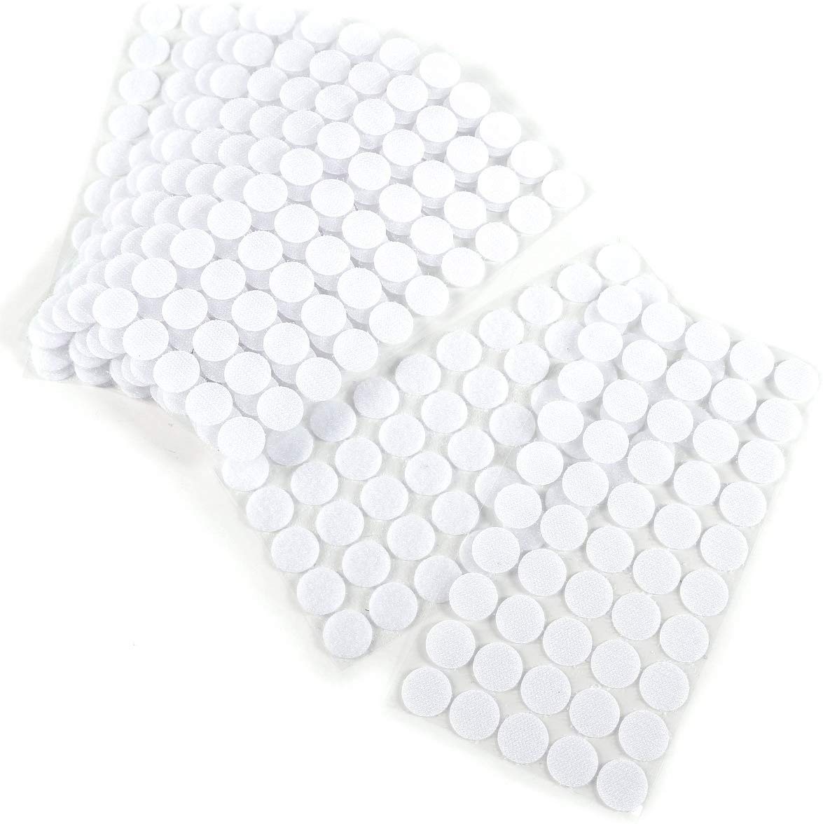 Arlent 324pairs 1cm Diameter Sticky Back Coins Hook & Loop Self Adhesive dots Tapes White